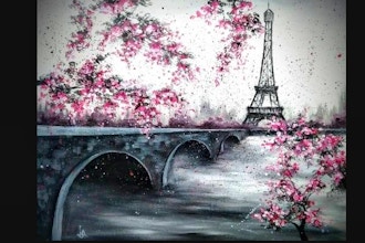 Virtual Paint Nite: Paris and a Bridge